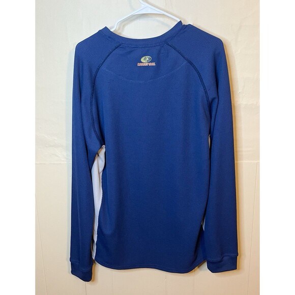 Mossy Oak Shirt Mens Large Red Henley Thermal Waffle Knit Base Layer Casual Tee - Picture 4 of 5